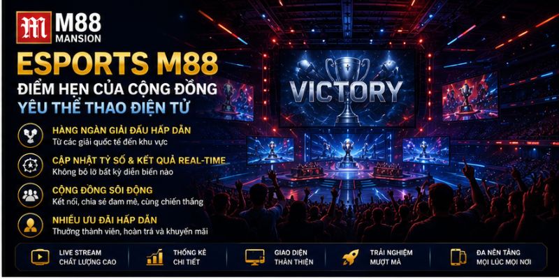 Giới thiệu sảnh esports m88